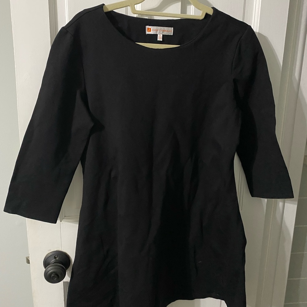 Jude Connally Ava Black Shift Dress Size Medium